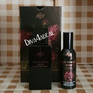 Bath & Body Works NOCTURNAL ROSE 3.4 FL OZ Men’s 2PC Collection Bundle